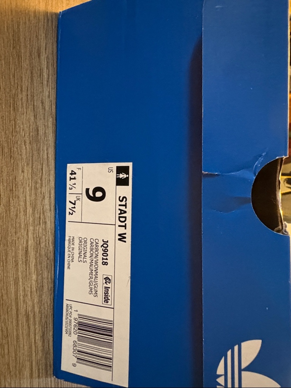 adidas Blue Stadt W Shoe Box